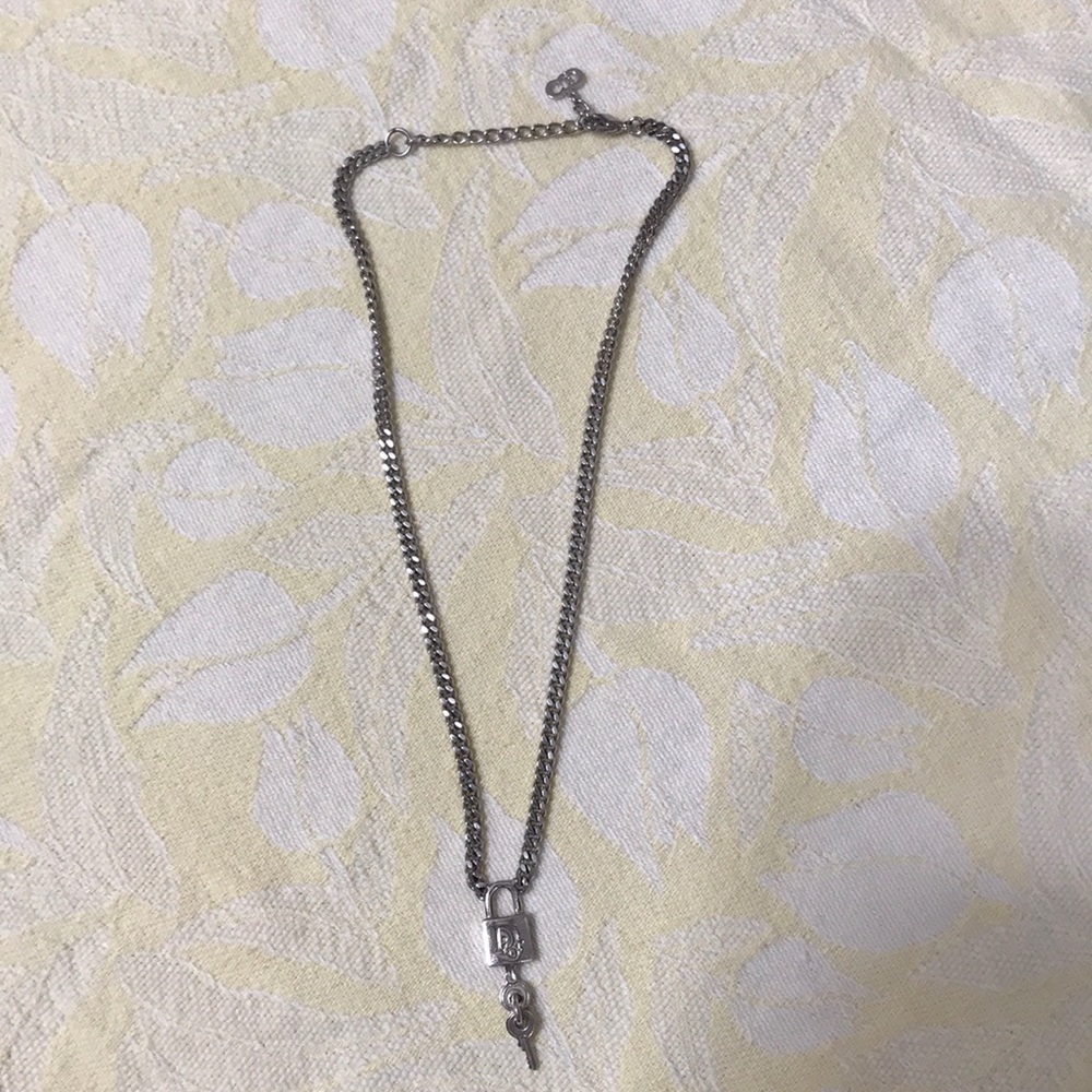 Dior silver necklace